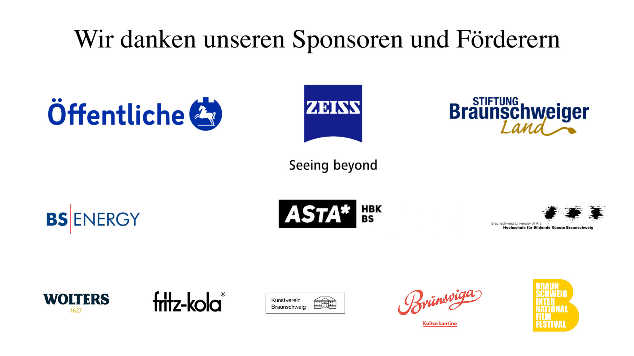 Förderer und Sponsoren des Sommerkino Braunschweig e.V.